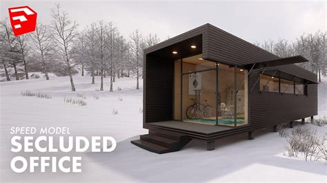 Winter Office | 3d Architecture Speed Model | Sketchup & Lumion 8 - YouTube