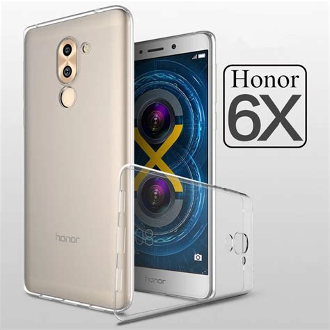 Huawei Honor 6X Case Ultra thin Soft Silicone TPU Transparent Case For Huawei Honor 6X Phone ...