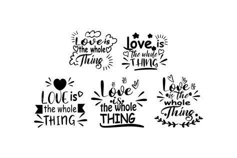 Lettering Quotes Love Bundle 0067 Graphic by TheChiliBricks · Creative ...