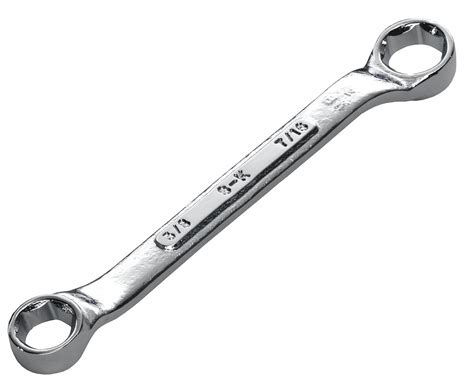 Double Box End Wrench, Alloy Steel, Chrome, Head Size 1/2 in x 9/16 in ...