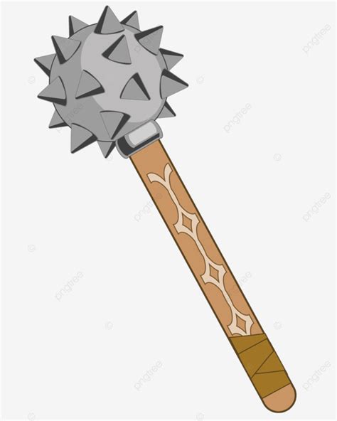 Club Weapon Clipart PNG Images, Vector Illustration Of The Cartoon Of ...