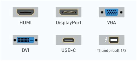 What are the types of monitor ports?