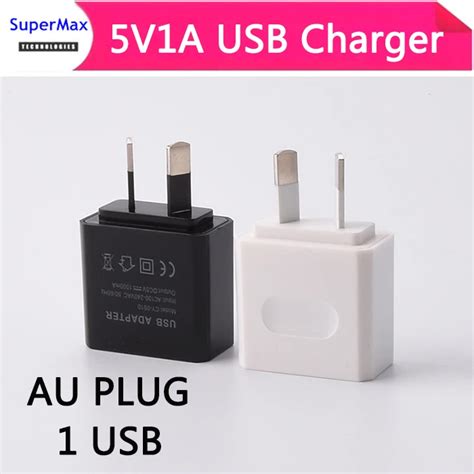 100PCS AU PLUG 1 Ports USB Charger Power Adapter for tablet Mobile Phones Travel Fast USB ...