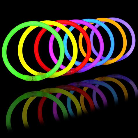 Glow Bracelet Glow Sticks Bulk 400 8" Glowsticks, Glow Stick Bracelets; Glow Necklaces; Glow in ...