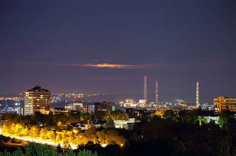 Premium Photo | Chisinau city center at night