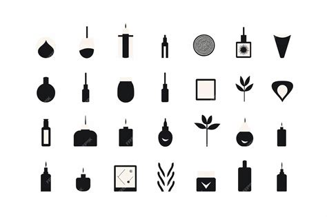 Premium Photo | Illustration of minimalist flat icons in black and white