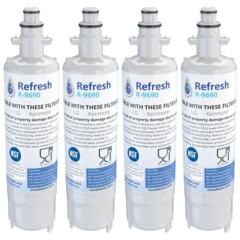 Refresh R-9690 Replacement Water Filter - Fits LG LT700P, ADQ36006101, – Refresh Filters