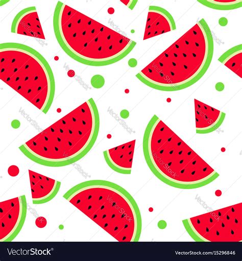 Watermelon pattern summer bright background Vector Image