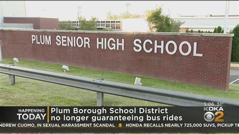 Plum Borough School District No Longer Guaranteeing Bus Rides - YouTube