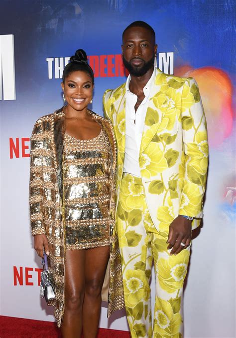 Gabrielle Union and Dwyane Wade Coordinate in Gold Outfits | POPSUGAR ...