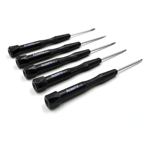 Acentix® - Set of 5 Pentalobe Screwdrivers for Apple iPhone Macbook Pro, Air Retina - Star 0.8 ...