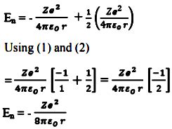 Obtain an expression for the energy of an electron in the nth orbit of hydrogen atom in terms of ...