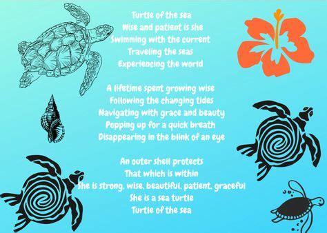 I wrote this poem about sea turtles to accompany a gift I am making for ...