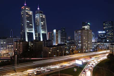 Aerial View of Busy Road during Night · Free Stock Photo