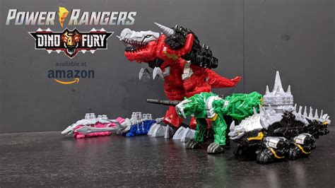 Power Rangers Dino Fury Megazord Review | Amazon Exclusive 5 Pack Part ...