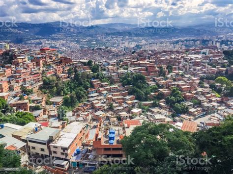 Aerial View Of Shanty Town Petare In Caracas Venezuela Stock Photo - Download Image Now - iStock