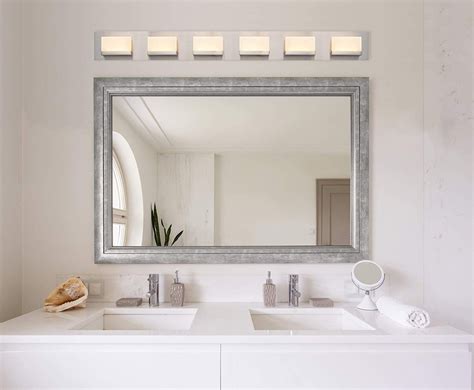 brushed nickel bathroom vanity lights six LED design | Interior Design Ideas