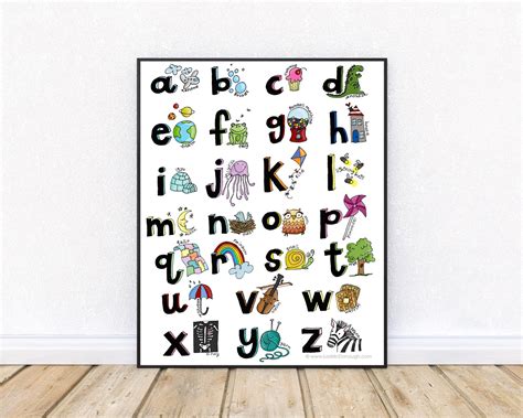 Alphabet nursery wall art nursery decor kids bedroom wall | Etsy