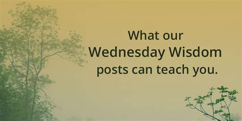 What our Wednesday Wisdom posts can teach you