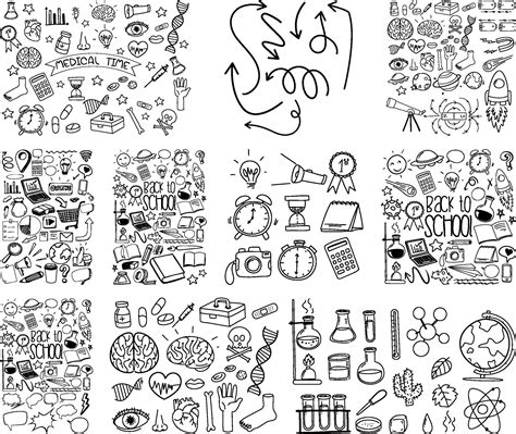 Set of object and symbol hand drawn doodle on white background 2211615 ...