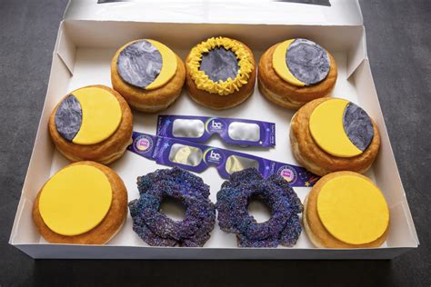 Businesses are ready for April's total solar eclipse with celestial-themed doughnuts and beer