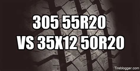 Tire Size 305/55r20 vs 35x12.50r20 - Comparison TABLE