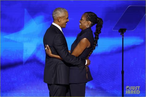 Barack & Michelle Obama Fire Up Crowd at DNC, Share Cute Moment on Stage Between Speeches ...