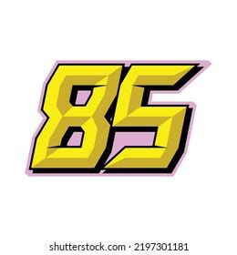 Number Vector Sports Racing Number 85 Stock Vector (Royalty Free) 2197301181 | Shutterstock