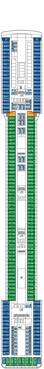 MSC Magnifica Deck plan & cabin plan