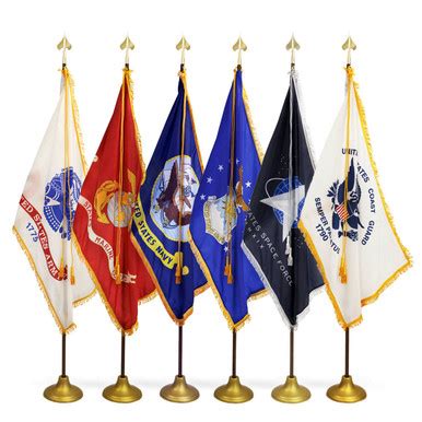 Complete U.S. Military Indoor Flag Set