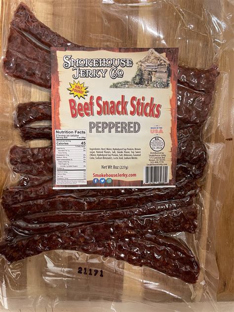 1/2 Pound of Original Flavored Beef Sticks - Smokehouse Jerky