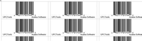 UPC, EAN, ISBN, ISSN & JAN barcodes in Word : Azalea Software
