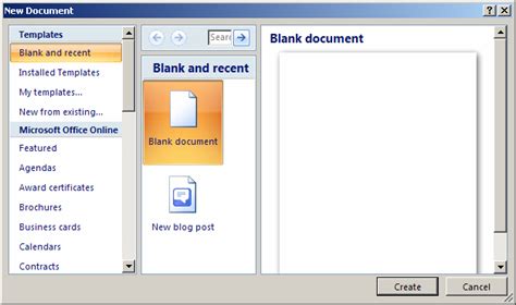 Microsoft Word 2007 New Document Template - The best free software for your - tabletrust