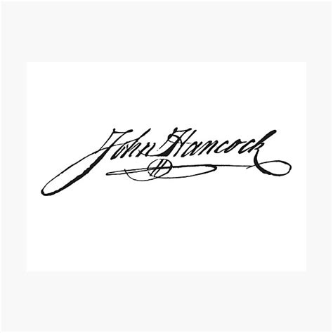 "John Hancock Signature" Photographic Print by Emma-Karin | Redbubble