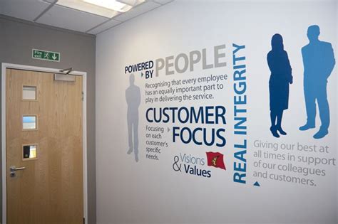 Corporate Values Wall | Office wall design, Office interiors, Office ...