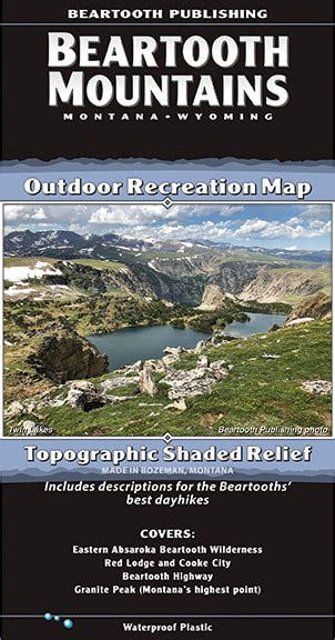 BEARTOOTH PUBLISHING - BEARTOOTH MOUNTAINS MAP