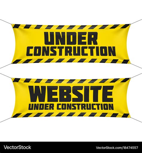 Website under construction banners Royalty Free Vector Image