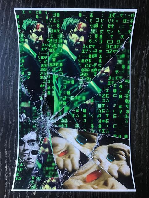 Keanu Reeves Fan Art Poster John Wick MATRIX Movie Mashup - Etsy