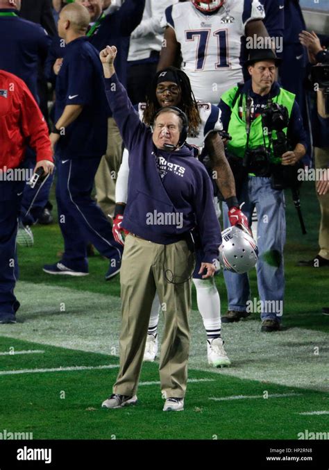 Patriots coach Bill Belichick celebrates victory during Super Bowl 49 ...