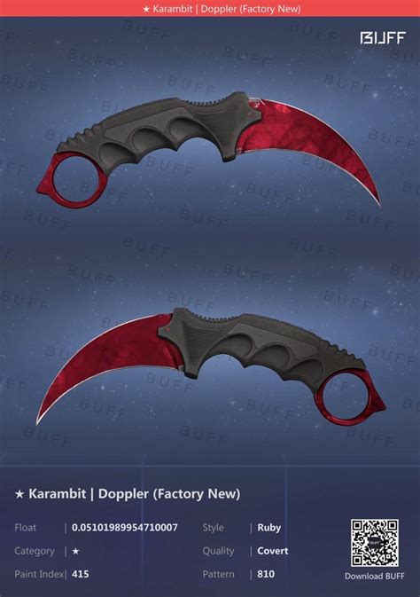 Karambit Doppler Ruby, Video Gaming, Gaming Accessories, Game Gift ...