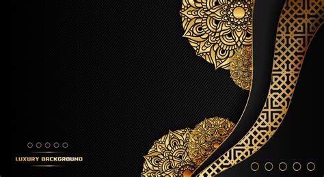 luxury background, elegant gold line decoration and mandala design, on ...