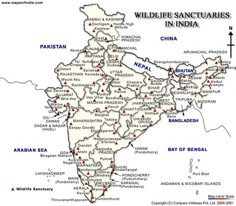 Wildlife Map of India, India Wildlife Map, Indian Wildlife Maps, Wildlife Tour Operators in ...