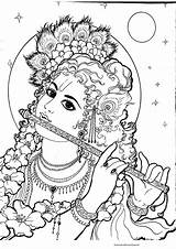 Coloring Pages Of Lord Krishna sketch template