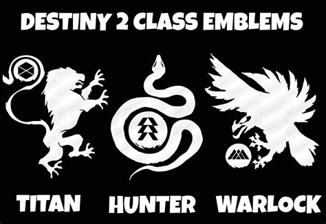 Destiny 2 Class Emblem Decal Choose from Titan Hunter