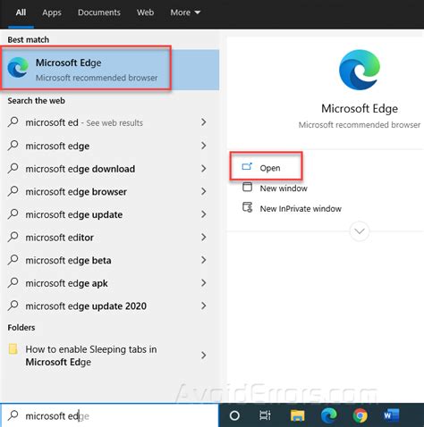 How to Enable Sleeping Tabs in Microsoft Edge - AvoidErrors