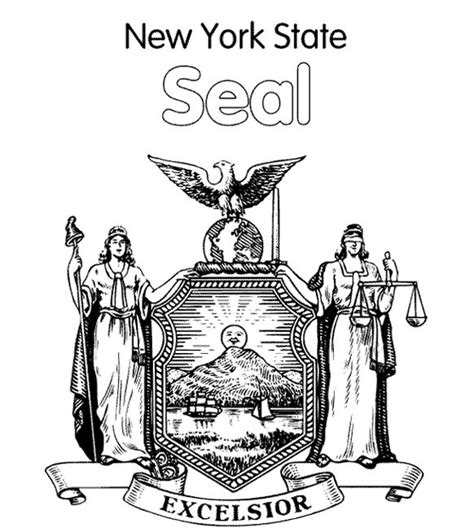 New York State Seal Coloring Pages