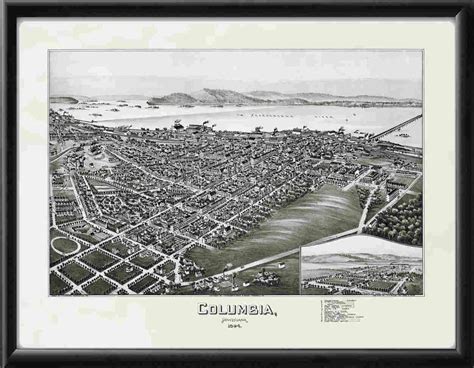 Columbia PA 1894 Restored Map | Vintage City Maps