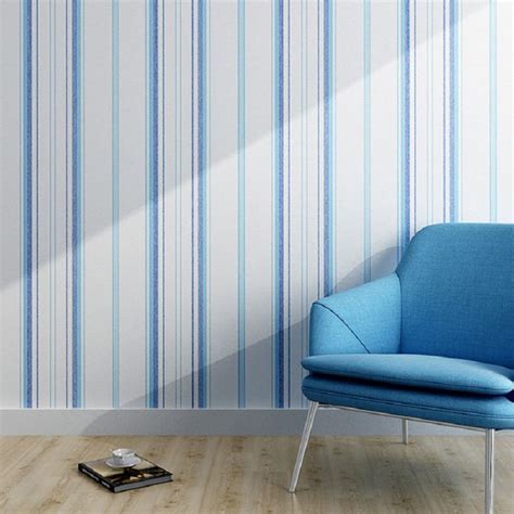 Blue and white stripe washable sitting room of contemporary and contracted child baby bedroom ...