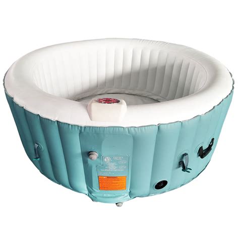 ALEKO HTIR4GRW Round Inflatable Hot Tub Spa With Cover - 4 Person - 210 ...