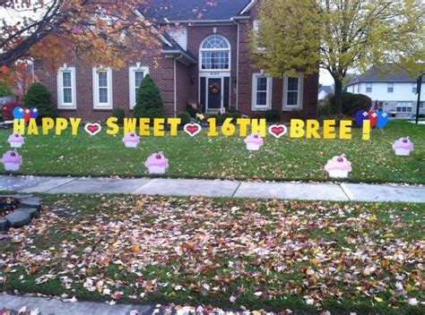 Sweet 16 Yard greeting, yard sign | Birthday Mood | Pinterest | Sweet 16, Sweet and Signs